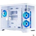 1STPLAYER UVIEW UV6 ARGB White / mATX / 3x120mm ARGB fans / UV6-WH-2FC7R-W-1FC7-W