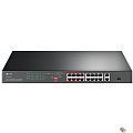 TP-Link TL-SL1218P Коммутатор с 16 портами PoE+ 10/100 Мбит/с, гигабитным портом RJ45 и комбинированным портом RJ45/SFP