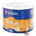 Verbatim  Диски DVD-R  4.7Gb, 16-x Data Life (50 шт) (43791)