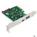 Exegate EX298302RUS Контроллер ExeGate EXE-320-1A1C (PCI-E x4 v3.0, USB3.2 Gen2 1xType-A + 1xType-C ext., SuperSpeed+ скорость до 10 Гбит/с, разъем до