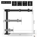 Exegate EX297360RUS Настольное крепление ExeGate EDM1-3210-02 (кронштейн для одного монитора 15"-32", VESA 75х75, 100х100 мм, макс. нагрузка 10 кг; наклон -90°/+90°, поворот -90°/+90°, вращение: 360°,