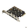 ORIENT AM-U3142PE-3A2C, Контроллер PCI-Ex4 v3.0, USB 3.2 Gen2, скорость до 10 Гбит/с, 5-port ext (3xType-A + 2xType-C), ASM3142+VL820-Q8 chipset,