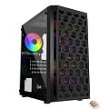 Powercase CMIMTB-L3 Корпус Mistral Micro T3B, Tempered Glass, Mesh, 2x 140mm + 1х 120mm 5-color fan, чёрный, mATX  (CMIMTB-L3)