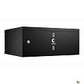 Cabeus WSC-05D-4U55/45m-BK Шкаф телекоммуникационный настенный 19" 4U, серия LIGHT разборный, дверь металл, цвет черный