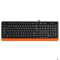 Клавиатура A4Tech Fstyler FKS10 черный/оранжевый USB [1530190]