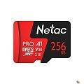 Micro SecureDigital 256GB Netac microSDXC Class10 Netac NT02P500PRO-256G-R P500 Extreme Pro + adapter