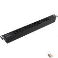 Exegate EX280865RUS Блок розеток ExeGate ServerPro PDU-19H007 Al-12C13-C20, 19",1U,алюм, 12 IEC 320 C13, С20