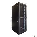 ЦМО Шкаф серверный напольный 42U (800 х 1000) двойные перфорированные двери 2 шт., цвет черный ШТК-М-42.8.10-88АА-9005