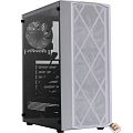 Powercase CMRMW-L4 Корпус Rhombus X4 White, Tempered Glass, Mesh, 4x 120mm 5-color LED fan, белый, ATX  (CMRMW-L4)