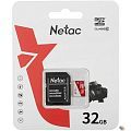 Micro SecureDigital 32GB Netac P500 ECO   (с SD адаптером)