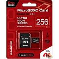 Micro SecureDigital 256Gb QUMO QM256GMICSDXC10U3 {MicroSDXC Class 10 UHS-I, SD adapter}