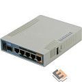 MikroTik RB962UiGS-5HacT2HnT Беспроводной маршрутизатор  hAP ac 2.4+5ГГц, 802.11a/b/g/n/ac, 5x Ethernet 1G, 1x SFP