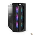 Exegate EX294966RUS Корпус Miditower ExeGate EVO-9205 (ATX, без БП, с окном, 1*USB+1*USB3.0, аудио, 3 вент. 12см с RGB подсветкой)