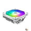 Cooler ID-Cooling IS-55 ARGB WHITE LGA1700/1200/115X/AM5/AM4 низкопрофильный высота 55mm (27шт/кор, TDP 125W, PWM, 5 тепл.трубок + медная база, ARGB FAN 120mm, белый) BOX