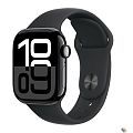 Apple Watch Series 10 42mm Jet Black Aluminium Case with Black Sport Band - S/M (MWWE3LW/A)