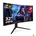 LCD ExeGate 31.5" EC3207TA Combat  {VA Curved 2560x1440 240Hz 1ms 300cd 3000:1 178/178 HDMI 2xDisplayPort USB HAS p
