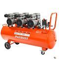 Компрессор Patriot поршневой безмасляный WO 100-440 [525301935] { 440 л/мин, 8 бар, 2500 Вт, 100 л, быстросъем и "елочка" с вентилем }