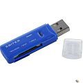 5bites Устройство ч/з карт памяти RE3-200BL USB3.0 Card reader / SD / TF / USB PLUG / BLUE