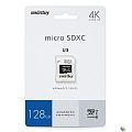 Micro SecureDigital 128GB Smartbuy U3 V30 A1 Advanced R/W up to 90/55 с адапт (SB128GBSDU1A-AD)